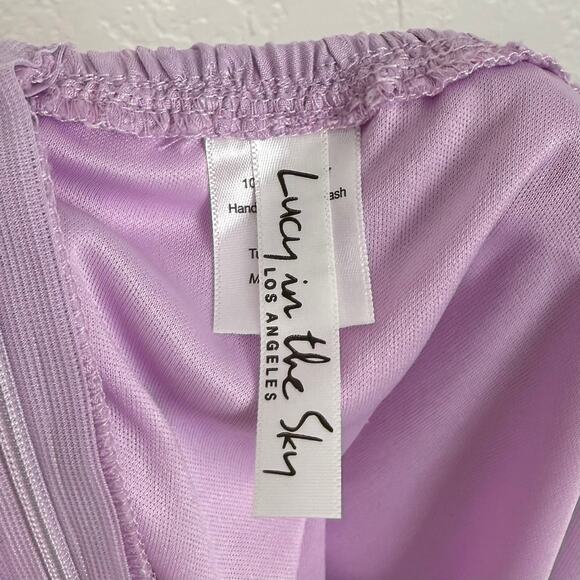 Lucy in the Sky Jacquard Corset Mini Dress in Lilac Size XL - Picture 5 of 6